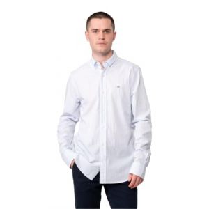 Gant (marque) Pour homme. Chemise slim en popeline ray?e, bleu
