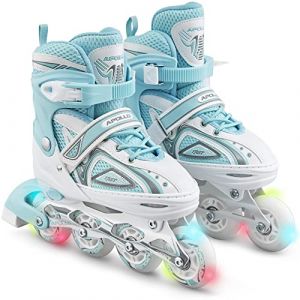 Apollo Patins en ligne Super Blades X Pro Roues LED illuminées blanc/menthe