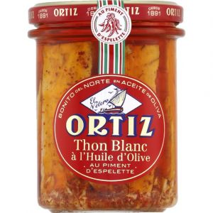 Conservas Ortiz Thon blanc germon a l'huile d'olive au piment d'espelette