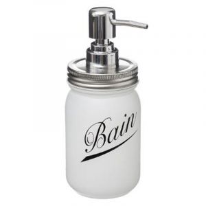 Image de Distributeur de Savon "Bain" 19cm Blanc Prix