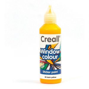 Image de Peinture repositionnable pour vitres Creall Gl 80 ml jaune foncé Creall