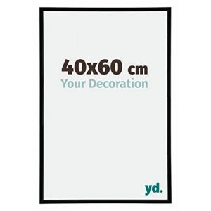 Yd. - Your Decoration - 40x60 cm - Cadres Photos en Plastique Avec Verre Plexiglas - Excellente Qualité -Noir Très Brillant - Cadre Decoration Murale