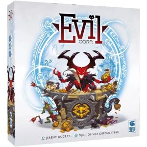 Blackrock games Evil Corp - LA Boite DE Jeu - Jeu de société d'affrontement - Bag Building - à partir de 12 Ans - de 2 à 4 Joueurs - Malin et Rapide - Jeu de Stratégie - Version Française