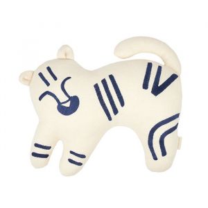 Coussin Brodé Landscape - Tigre Bleu Blue Natural