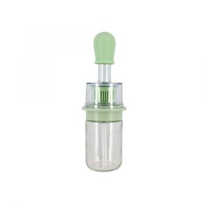 Menastyl Bouteille d'huile avec brosse en verre 18cl