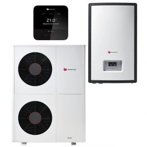 Saunier duval Pompe &agrave; chaleur Air / Eau Monobloc GeniaAir Max 12 Tri + Module hydraulique + MiPro Sense