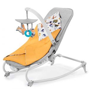 Image de Kinderkraft Transat Bébé 3 en 1 FELIO 2020, Balancelle, Jouets, Mélodies, Jaune