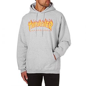 Image de Thrasher SWEAT HOOD FLAME GREY - L