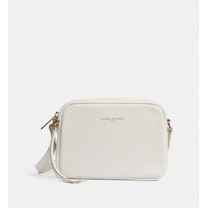 Lancaster Sac camera griffe cuir grainé Blanc - Couleur Blanc - Taille Taille unique