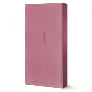 Jan Nowak Armoire de Bureau m&eacute;tallique 4 &eacute;tag&egrave;res t&ocirc;le d'acier rev&ecirc;tement en Poudre 185 x 90 x 40 cm (Rose)