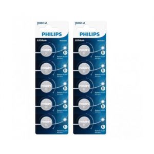Philips 2 X CR2025 blister de 5 piles