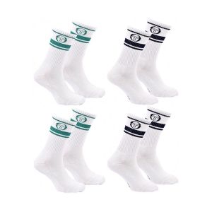 Sergio Tacchini Chaussettes Tennis Lot De 4 Paires Premium 2487 Crew B