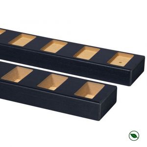 Lot de 2 Profilés séparateurs sol et plafond droit 90° chêne lave 1000 x 65 x 57 mm