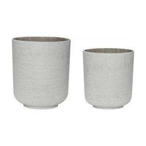 Hübsch Pot Gris, S/2, Pierre, 25 x 28 x 35 cm