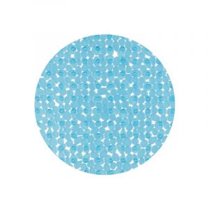 Spirella Tapis Fond de douche rond PVC RIVERSTONE ø57cm Bleu Clair - Bleu