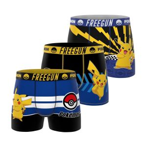 Freegun Boxers Lot de 3 boxers enfant Pokemon