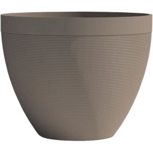 Garden id Pot De Fleurs - Green Care Impact Taupe - 30 X 26 Cm - Garanti 10Ans - 100% Recyclé - Résistant Uv/Gel