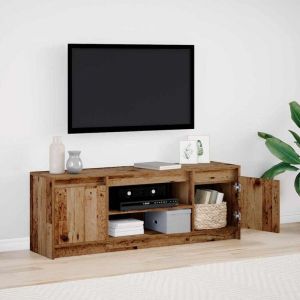VidaXL Meuble tv Marron 139,5 x 34 x 50 cm Bois d'ing&eacute;nierie