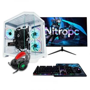 PC Gaming NitroPC Pack Silver AMD Ryzen 5 5500/16GB/1TB NVMe/RTX 3050/Full HD