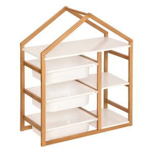 Bibliothèque 3 étagères Bako blanc