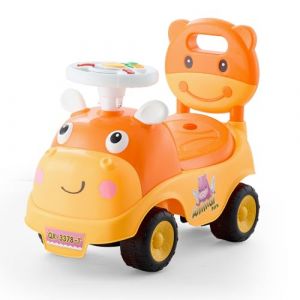 VEVOR Porteur Auto Enfants 19 &agrave; 36 Mois, Voiture &agrave; Pousser pour Tout-Petits, Capacit&eacute; 22 kg, avec Klaxon et Musique, Rangement sous Si&egrave;ge, D&eacute;veloppement Musculaire et &Eacute;quilibre, pour Gar&ccedil;ons, Filles