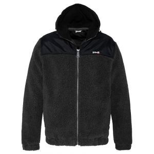 Schott NYC Homme Swward2 Sweat Polaire Zippé À Capuche, Noir, XXL EU