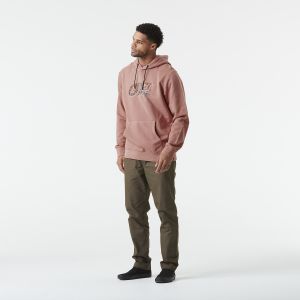 Picture Basement Leo Washed Burlwood - Hoodie - rose - M - 100% coton biologique,Transpirer
