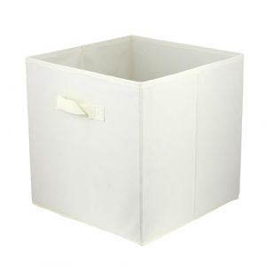 Domino Bo&icirc;te en carton Bo&icirc;te textile 31x31x31 blanche - white 31x31x31