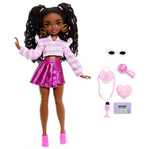 Mattel Dream Besties 'Brooklyn' Poup&eacute;e brune articul&eacute;e et accessoires sur le th&egrave;me de la danse, JKP51