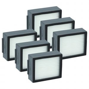 Vhbw 6x filtre compatible avec iRobot Roomba i7 Plus, i7, i7+, E6, E5, E7 aspirateur - filtre HEPA blanc / gris
