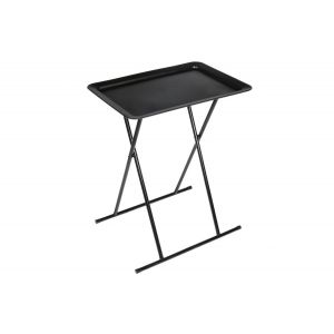 Table d'ap pliable design Zoé L 53 x H 66 cm Noir Blanc T HOME DECO FACTORY