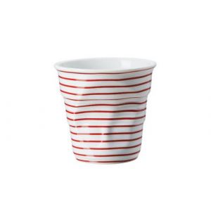 Revol Gobelet 18 cl Froissés Cappuccino Marinière Rouge