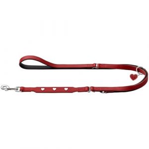 Image de Hunter Laisse r&eacute;glable Love, rouge - L 200 cm, l 18 mm
