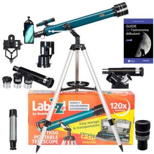 HND Télescope astrophotographie levenhuk labzz tk60 avec zoom, oculaires et accessoires