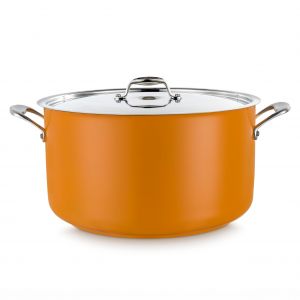 Image de Pujadas Braisi&egrave;re avec couvercle &Oslash; 20 cm rouge