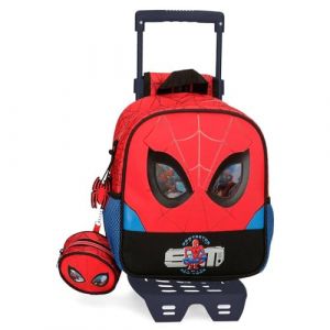 Marvel Spiderman Protector Sac à dos préscolaire avec chariot rouge 23x25x10 cms Polyester 5,75L