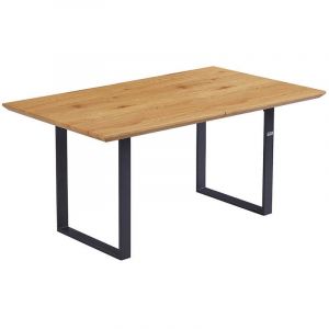 Table de salle à manger à rallonges avencia avec pied en u - 160-200 x 100 cm Couleur : Light Oak - Home Deluxe