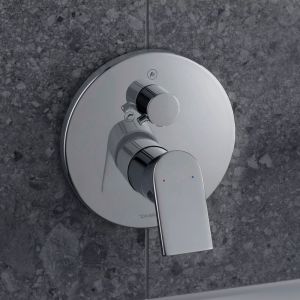 Duravit Tulum mitigeur de baignoire, encastré, rosace ronde, avec inverseur, TU5210012, Coloris: chrome - TU5210012010
