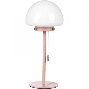 Beliani Lampe de Table Minimaliste avec Abat-Jour Verre et Base en Métal Rose Moruga
