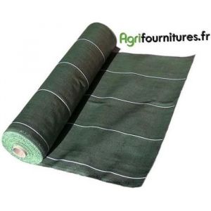 Tissages de beaulieu Toile Paillage Verte. Toile Hors-Sol PRO Haute Résistance 130 gr. m2 Rouleau de 100m Largeur 138 cm.