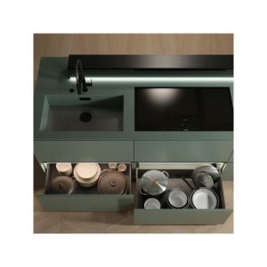 Emuca Tiroir ext&eacute;rieur Vertex 3D 60 kg hauteur 242 mm, Profondeur 500 mm, Gris anthracite, Acier