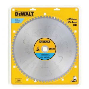 Dewalt DT1921 Lame de scie HM 355 x 25,4 mm 70T Inox (sec)