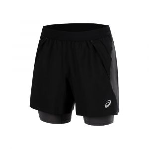 Asics Short 2 en 1 road 5in noir homme
