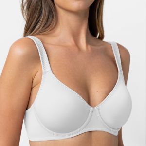 Image de Dorina Lindsay - Soutien-Gorge avec Armatures pour Femme, Non Rembourr&eacute;, Couverture Totale, Microfibre Douce avec Bretelles R&eacute;glables pour Un Confort Toute la Journ&eacute;e, Blanc