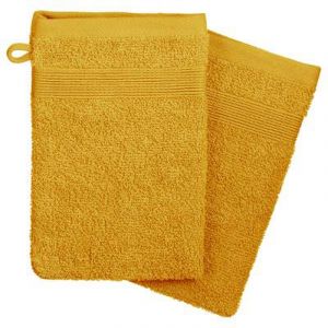 Lot de 2 Gants de Toilette "Confort" 15x21cm Ocre Prix