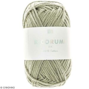 Rico Design Fil à crocheter en coton pour Amigurumi - Ricorumi - Vert marais - 25 g