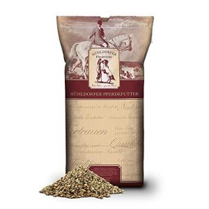 Mühldorfer Happy Mash - sans Avoine - 15 kg - Savoureux - avec huiles essentielles - Stimule Le métabolisme - Nourriture pour Tous Les Chevaux et poneys