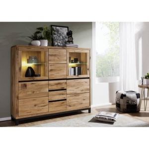 Massivmoebel24 - Buffet 166x40 Chêne sauvage huilé Bois naturel villanders 107