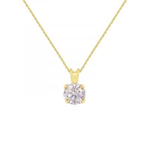 Collier - L'ATELIER D'AZUR - Or Jaune Zirconium Rond - Femme - Chaîne Offerte