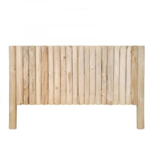 Meubletmoi - Tête de lit 160 cm en rondins bois de teck massif blanchi - mariano
